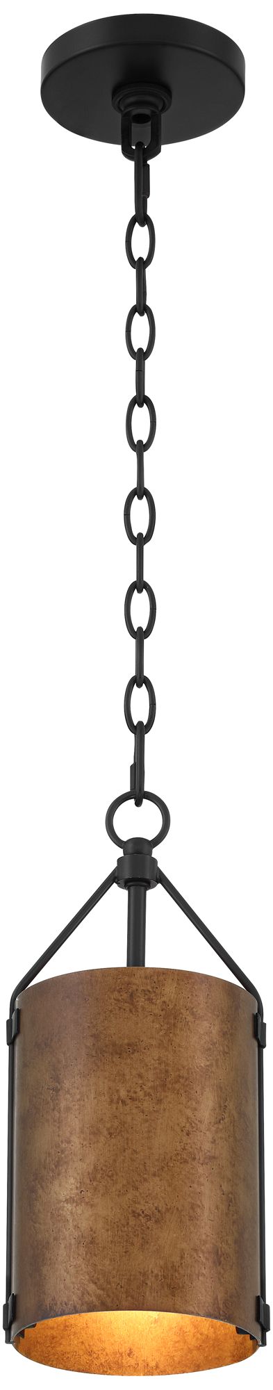 Possini Euro Julian 6" Wide Rustic Bronze Mini Pendant Set of 2