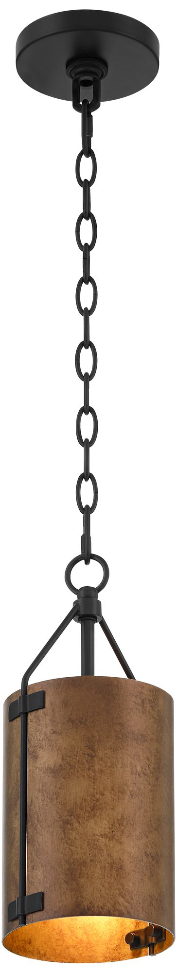 Possini Euro Julian 6" Wide Rustic Bronze Mini Pendant Set of 2
