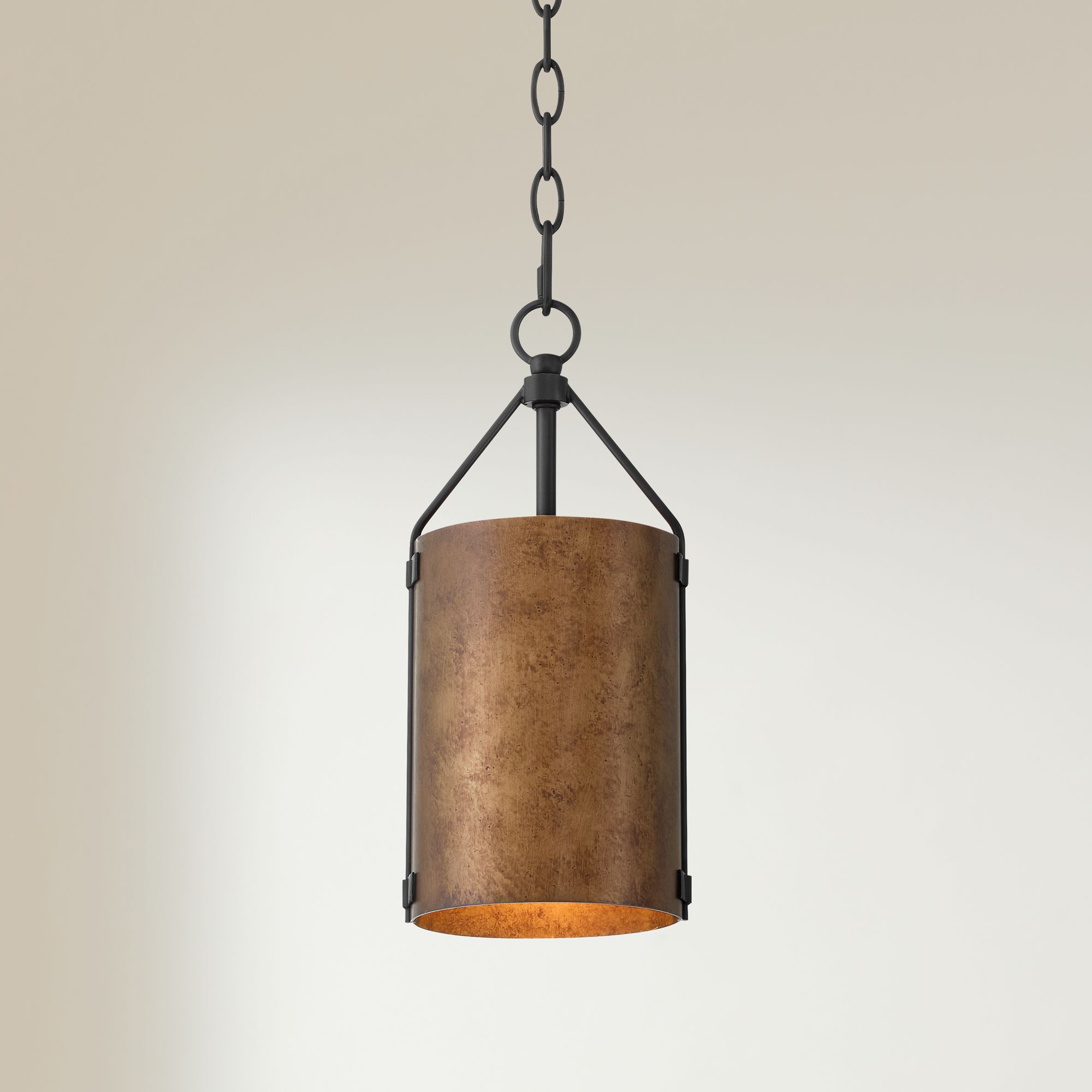 Possini Euro Julian 6" Wide Rustic Bronze Mini Pendant Set of 2