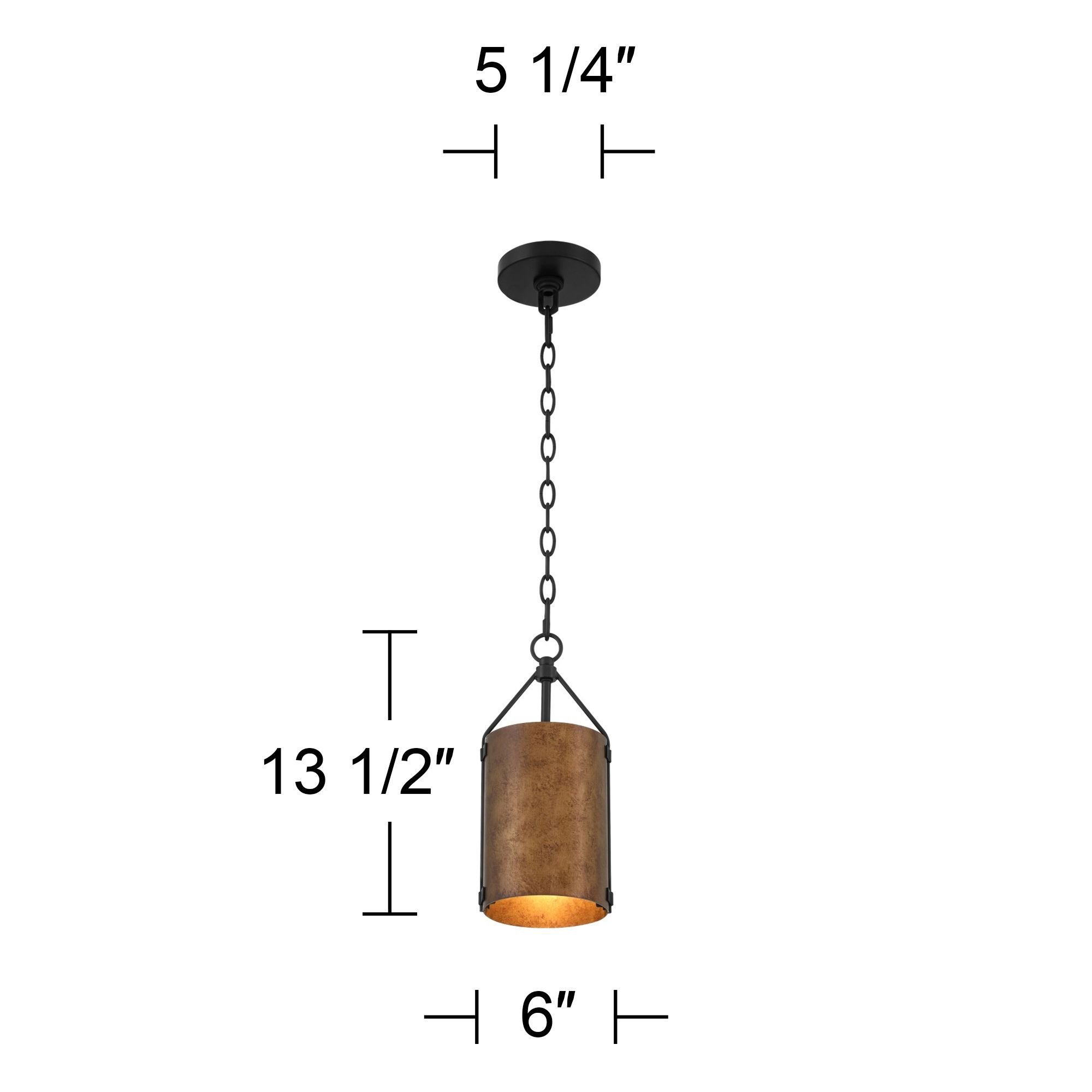 Possini Euro Julian 6" Wide Rustic Bronze Mini Pendant Set of 2