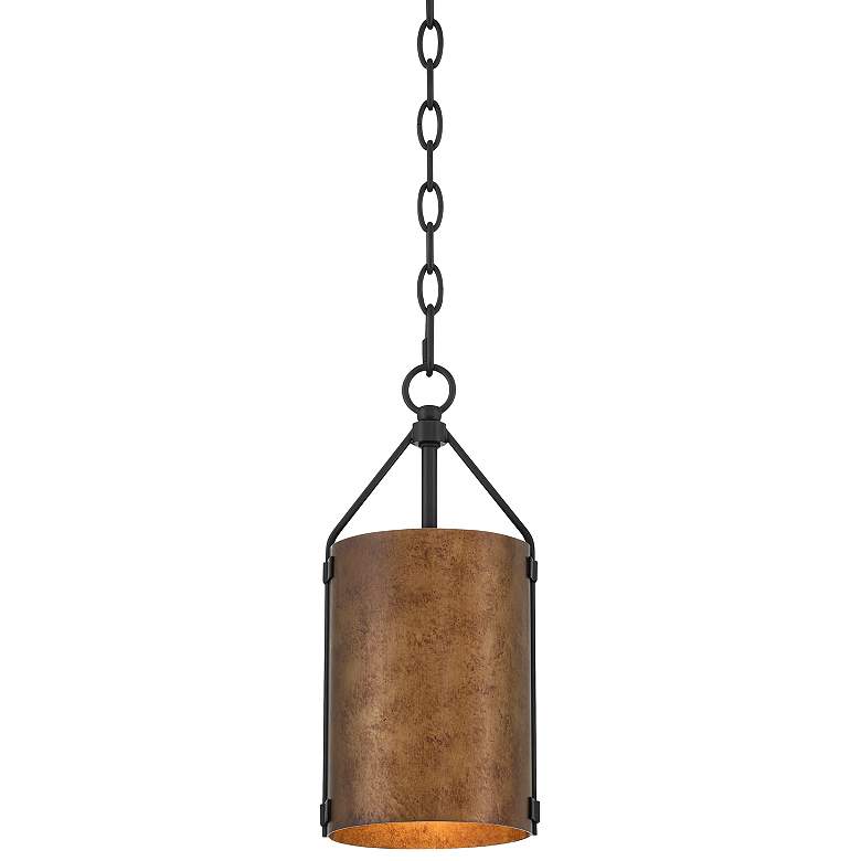 Image 2 Possini Euro Julian 6" Wide Rustic Bronze Mini Pendant
