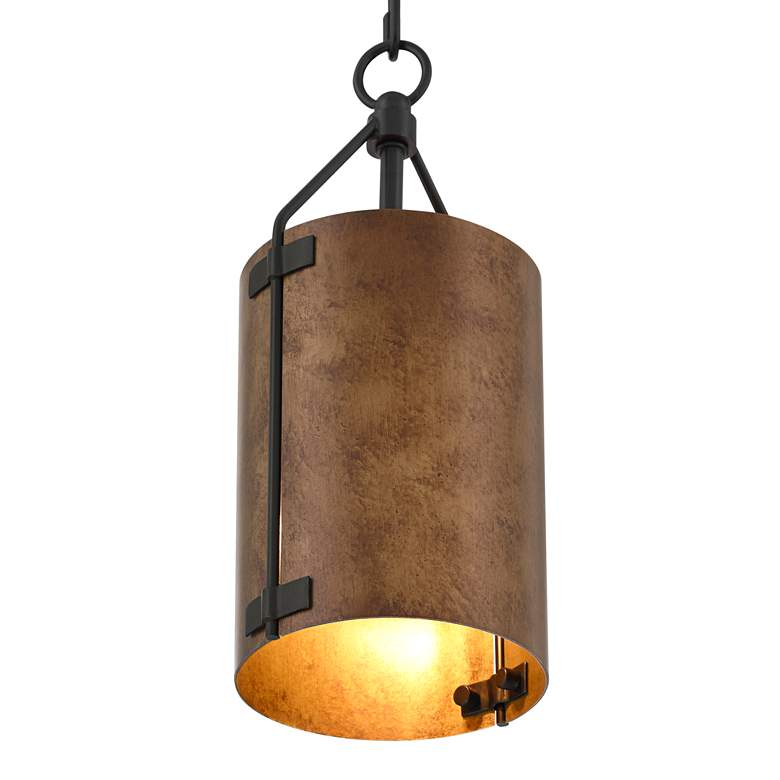 Image 3 Possini Euro Julian 6" Wide Rustic Bronze Mini Pendant more views
