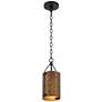Possini Euro Julian 6" Wide Rustic Bronze Mini Pendant in scene