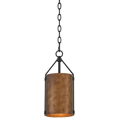 Possini Euro Julian 6" Wide Rustic Bronze Mini Pendant