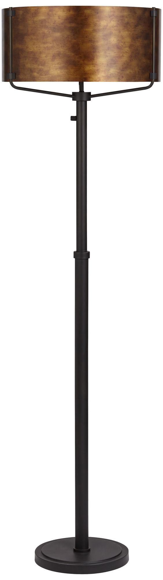 Possini Euro Julian 64" High Rustic Bronze Metal 2-Light Floor Lamp