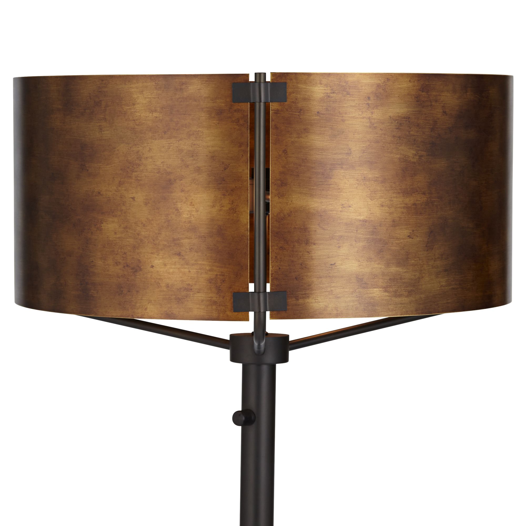 Image 3 Possini Euro Julian 64" High Rustic Bronze Metal 2-Light Floor Lamp more views