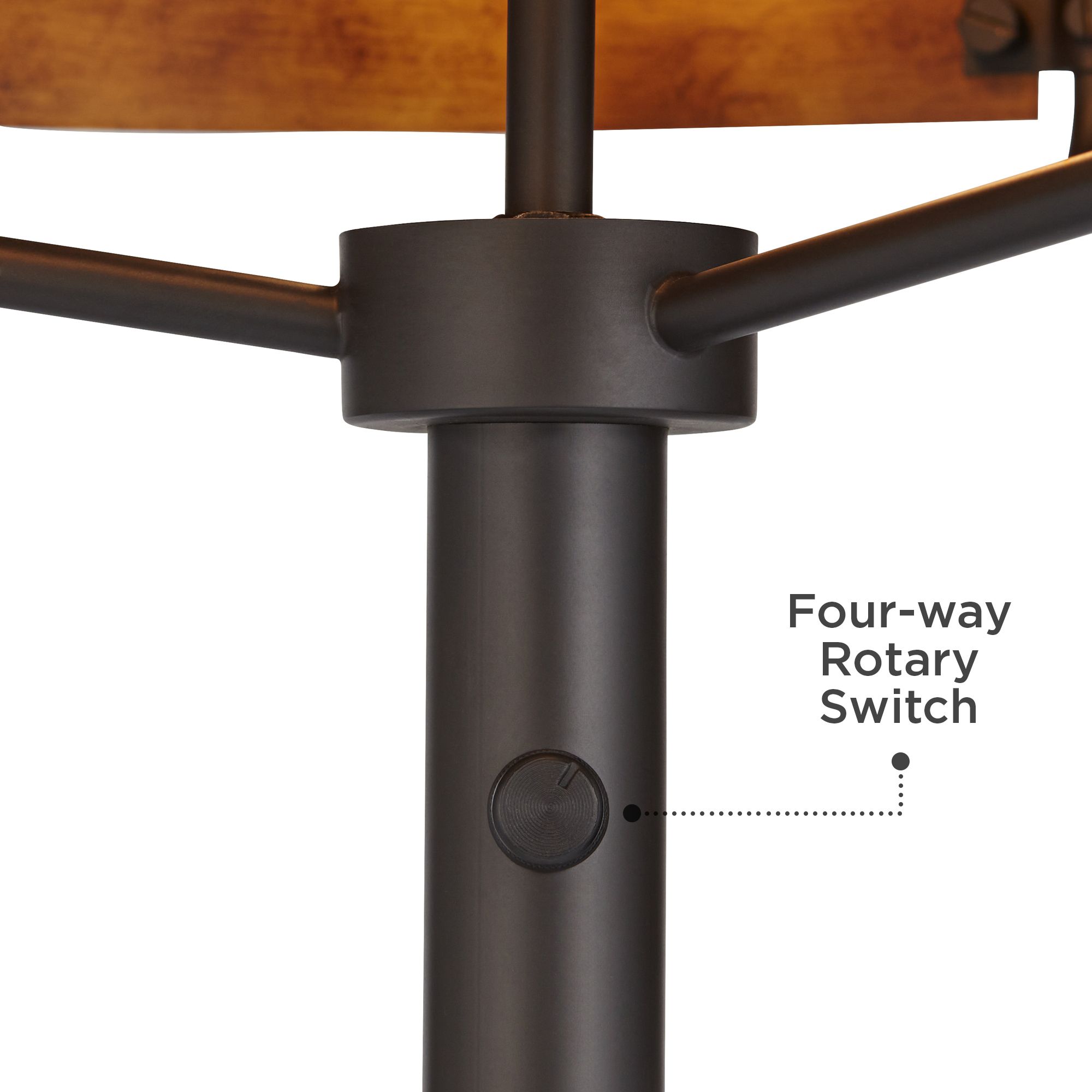Image 4 Possini Euro Julian 64" High Rustic Bronze Metal 2-Light Floor Lamp more views