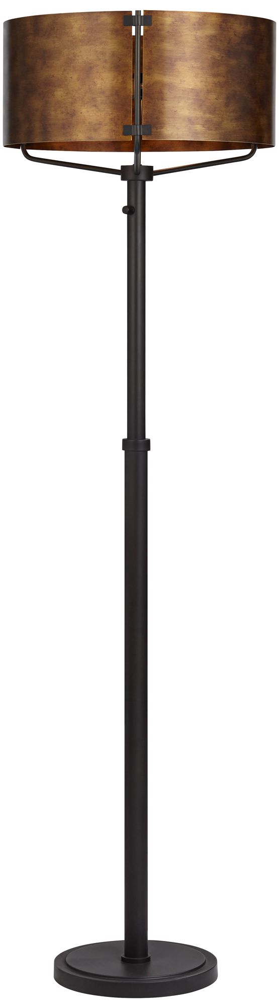 Image 6 Possini Euro Julian 64" High Rustic Bronze Metal 2-Light Floor Lamp more views