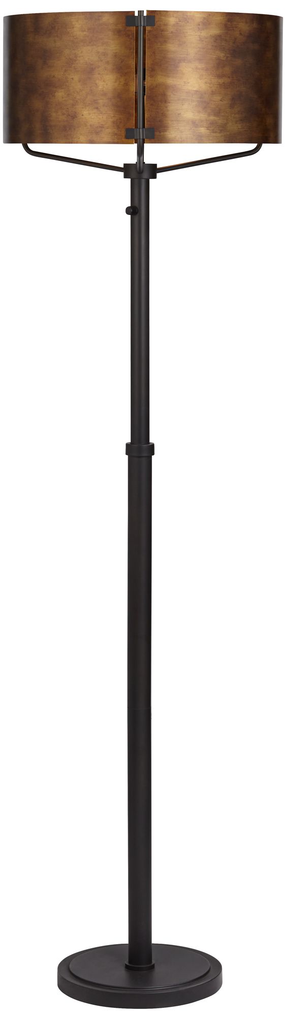 Image 7 Possini Euro Julian 64" High Rustic Bronze Metal 2-Light Floor Lamp more views