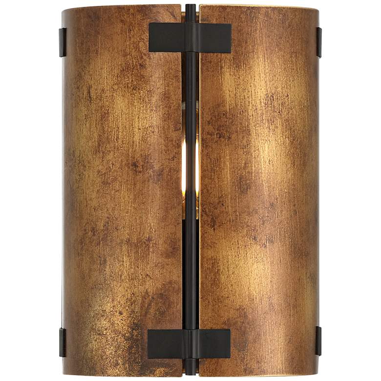 Image 5 Possini Euro Julian 8 1/4"H Rustic Bronze Metal Wall Sconce Set of 2 more views