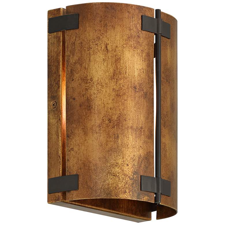 Image 7 Possini Euro Julian 8 1/4"H Rustic Bronze Metal Wall Sconce Set of 2 more views