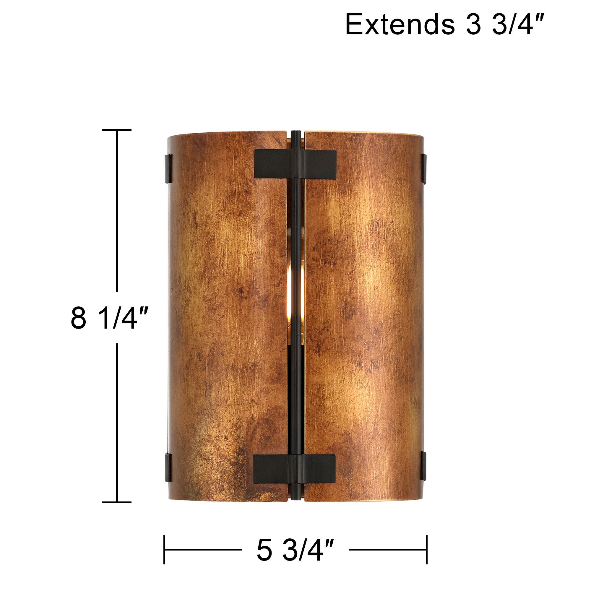 Possini Euro Julian 8 1/4"H Rustic Bronze Metal Wall Sconce Set of 2