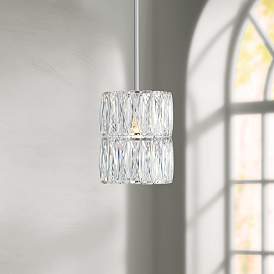 Image2 of Possini Euro Juliette 7 3/4" Modern Chrome and Crystal Mini Pendant