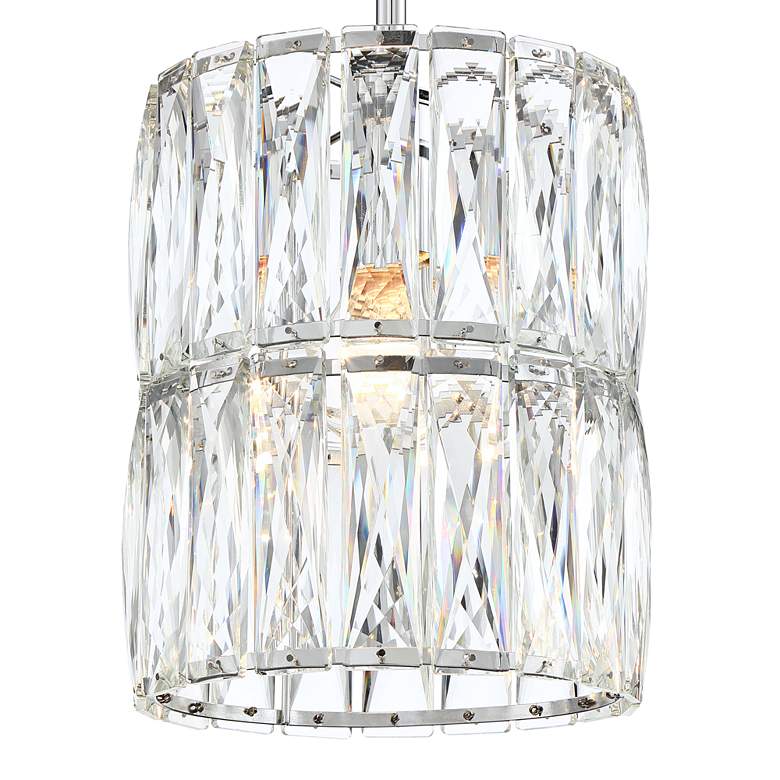 Image 4 Possini Euro Juliette 7 3/4" Modern Chrome and Crystal Mini Pendant more views