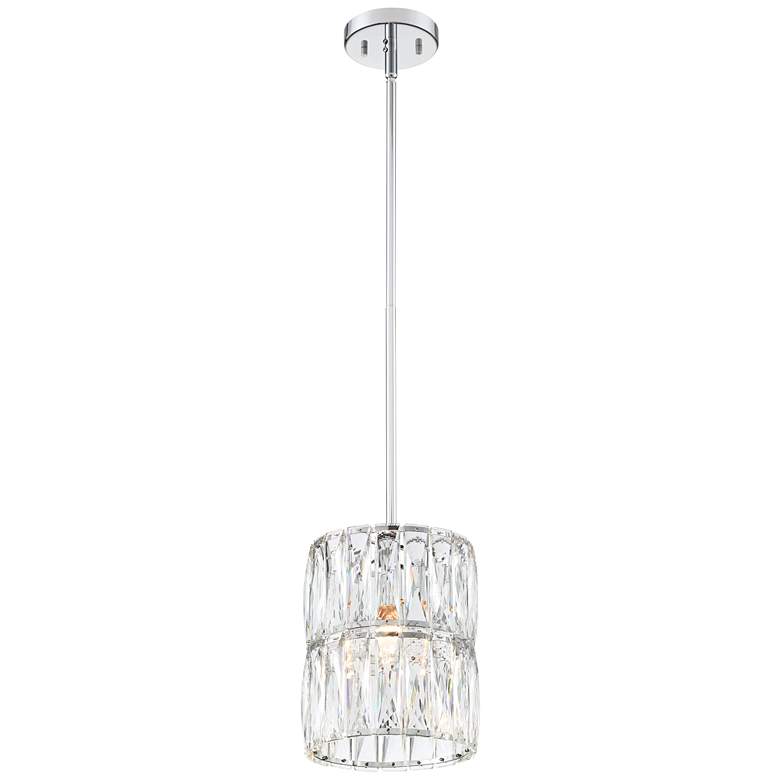 Image 6 Possini Euro Juliette 7 3/4" Modern Chrome and Crystal Mini Pendant more views