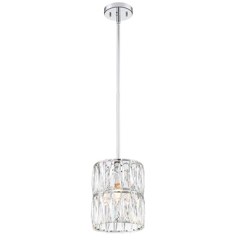 Image 5 Possini Euro Juliette 7 3/4 inch Modern Chrome and Crystal Mini Pendant more views