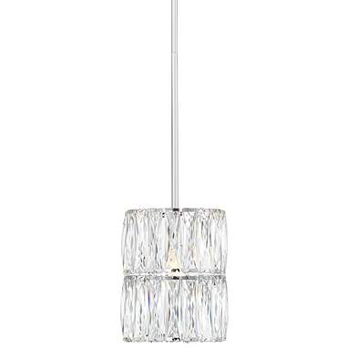 Possini Euro Juliette 7 3/4" Modern Chrome and Crystal Mini Pendant