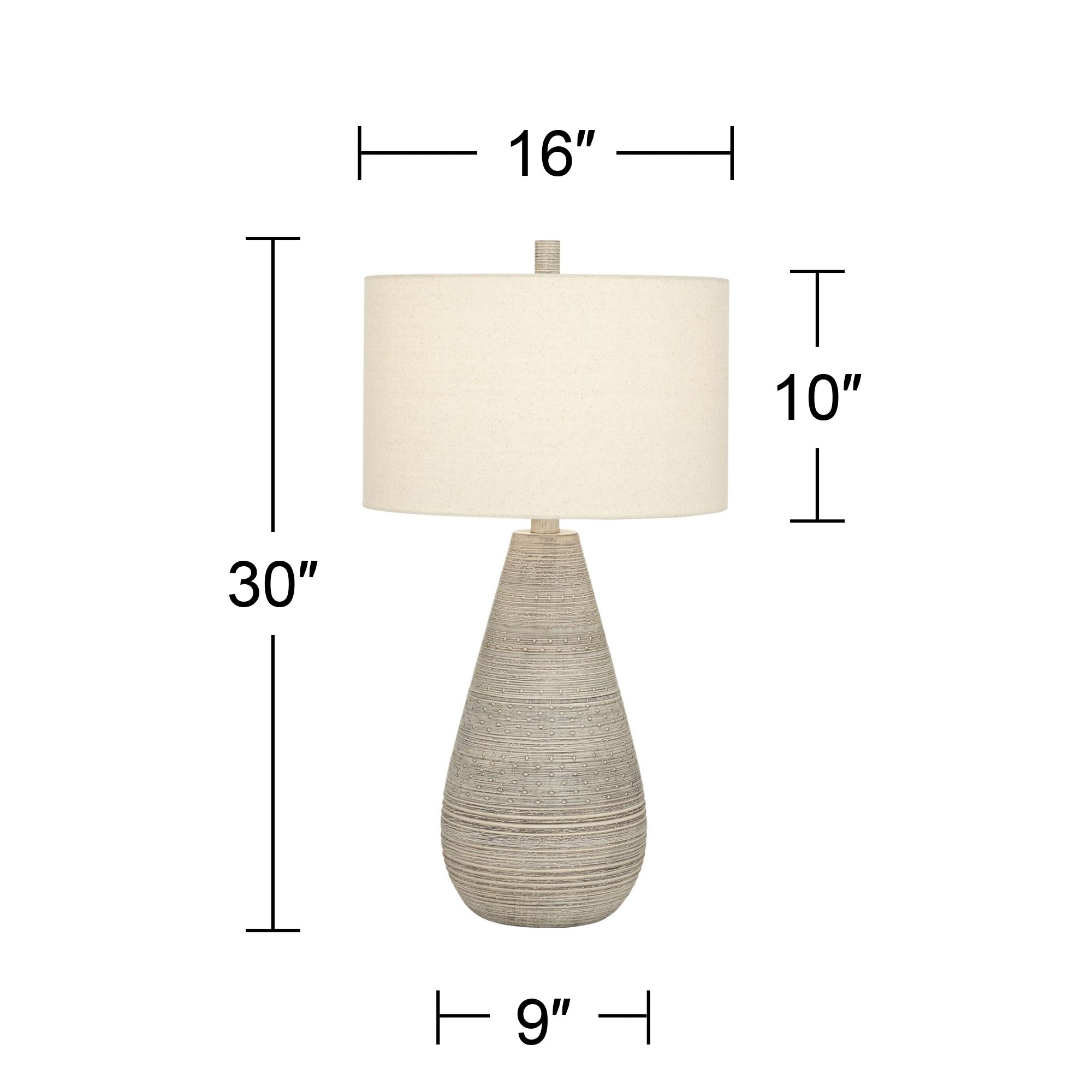 Possini Euro Julio 30" Natural Gray Modern Vase Table Lamps Set of 2