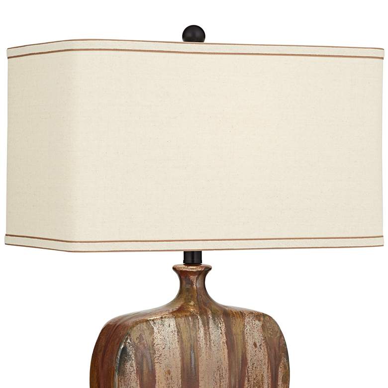 Image 3 Possini Euro Julius 27 inch Copper Drip Ceramic Table Lamp with USB Dimmer more views