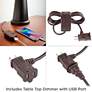 Possini Euro Julius 27" Copper Drip Ceramic Table Lamp with USB Dimmer