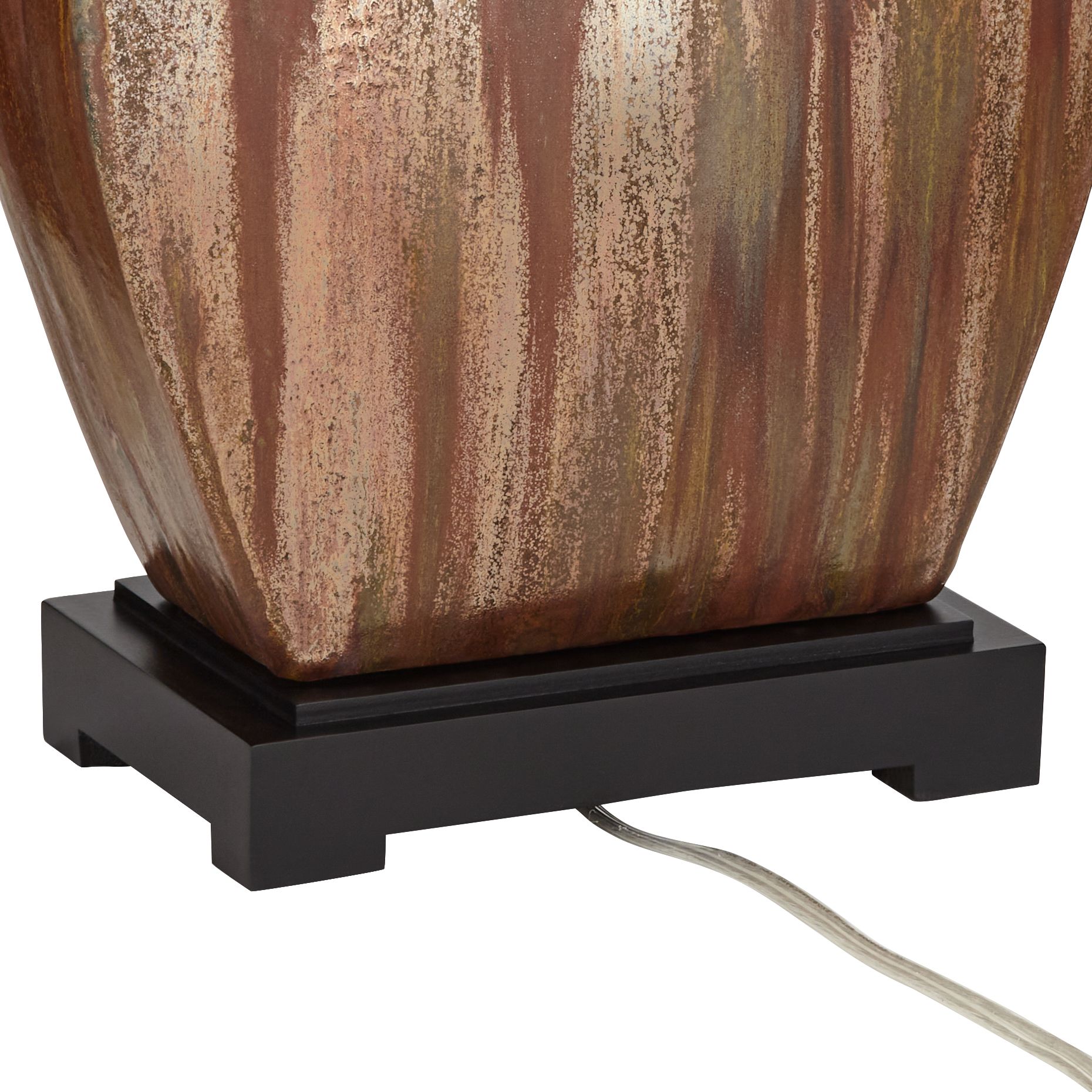 Possini Euro Julius 27" Copper Drip Ceramic Table Lamp with USB Dimmer