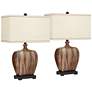 Possini Euro Julius 27" Copper Drip Modern Ceramic Lamps Set of 2