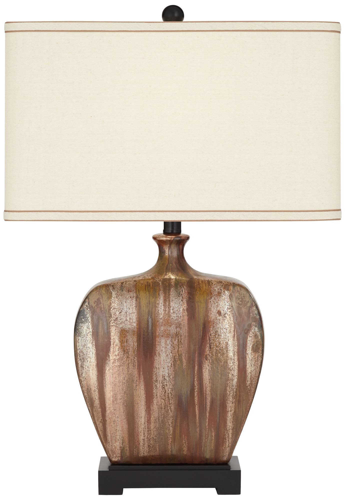 Possini Euro Julius 27" Copper Drip Modern Ceramic Lamps Set of 2