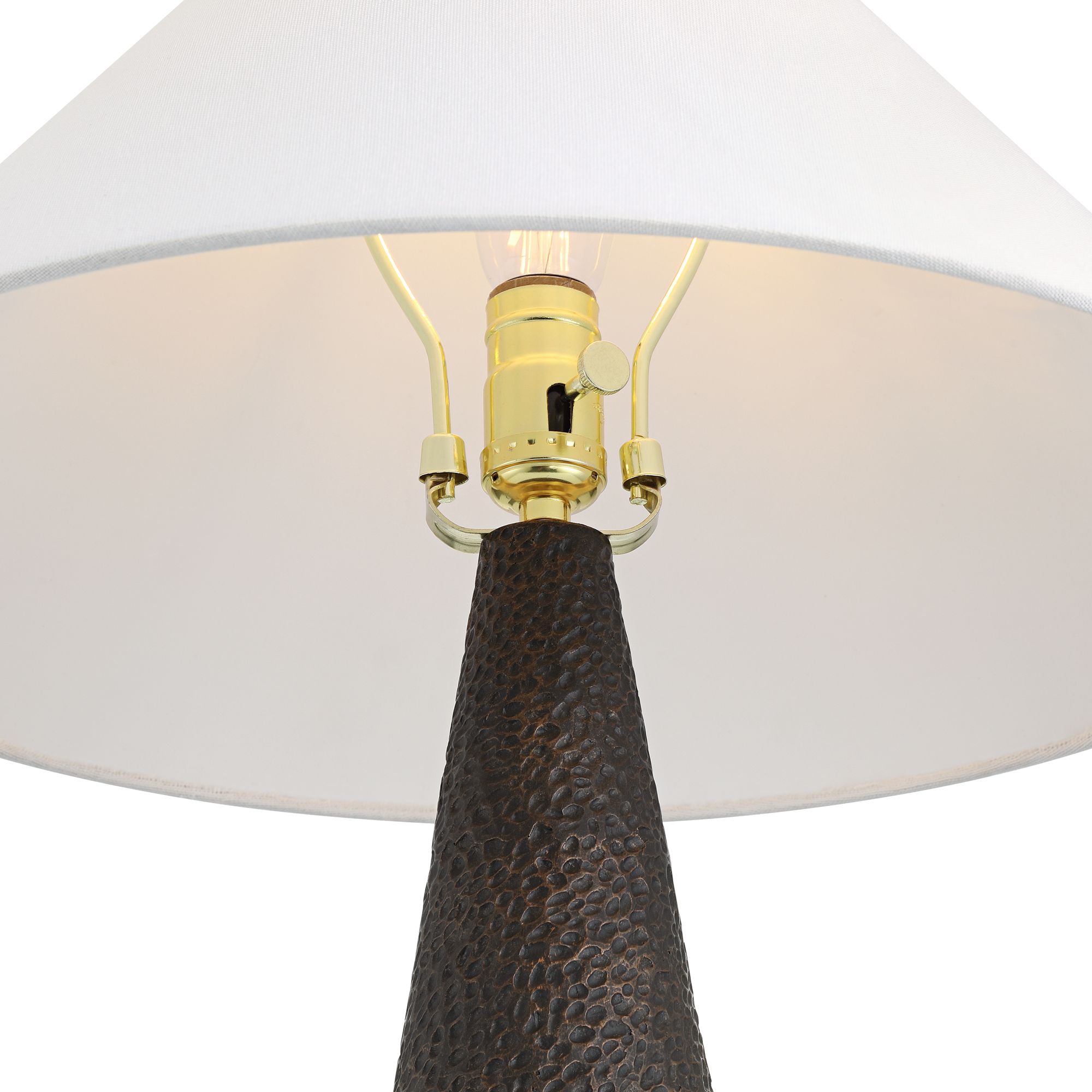 Image 4 Possini Euro June 27" High Modern Black Cone Table Lamp more views