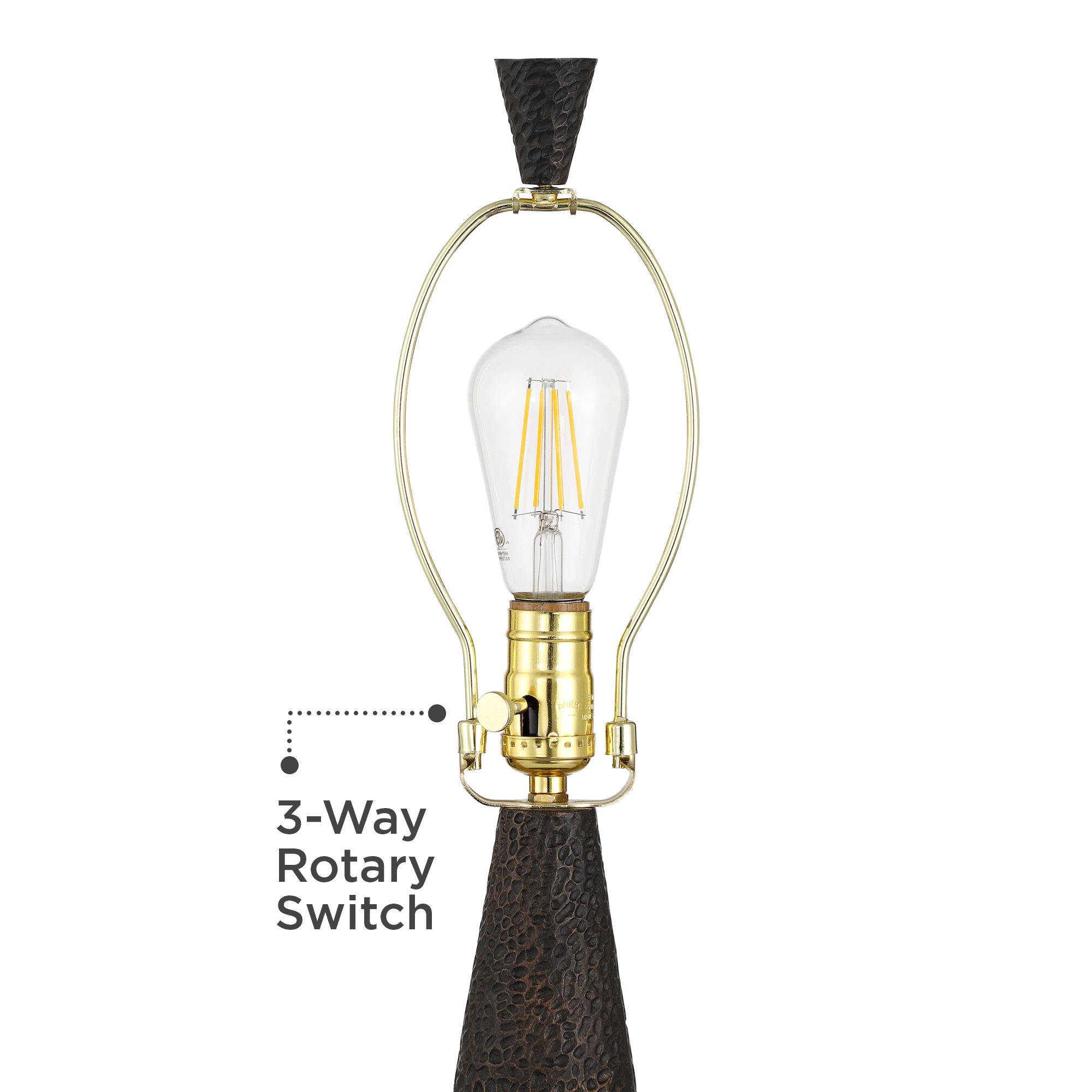 Image 5 Possini Euro June 27" High Modern Black Cone Table Lamp more views
