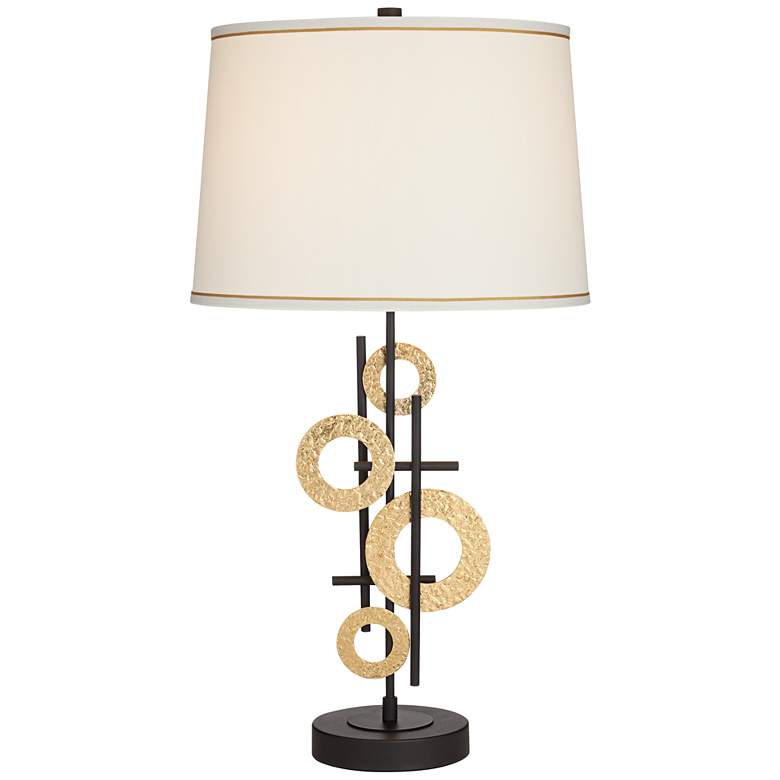 Image 3 Possini Euro Jupiter 30" Geometric Sculpture Dual USB Table Lamp