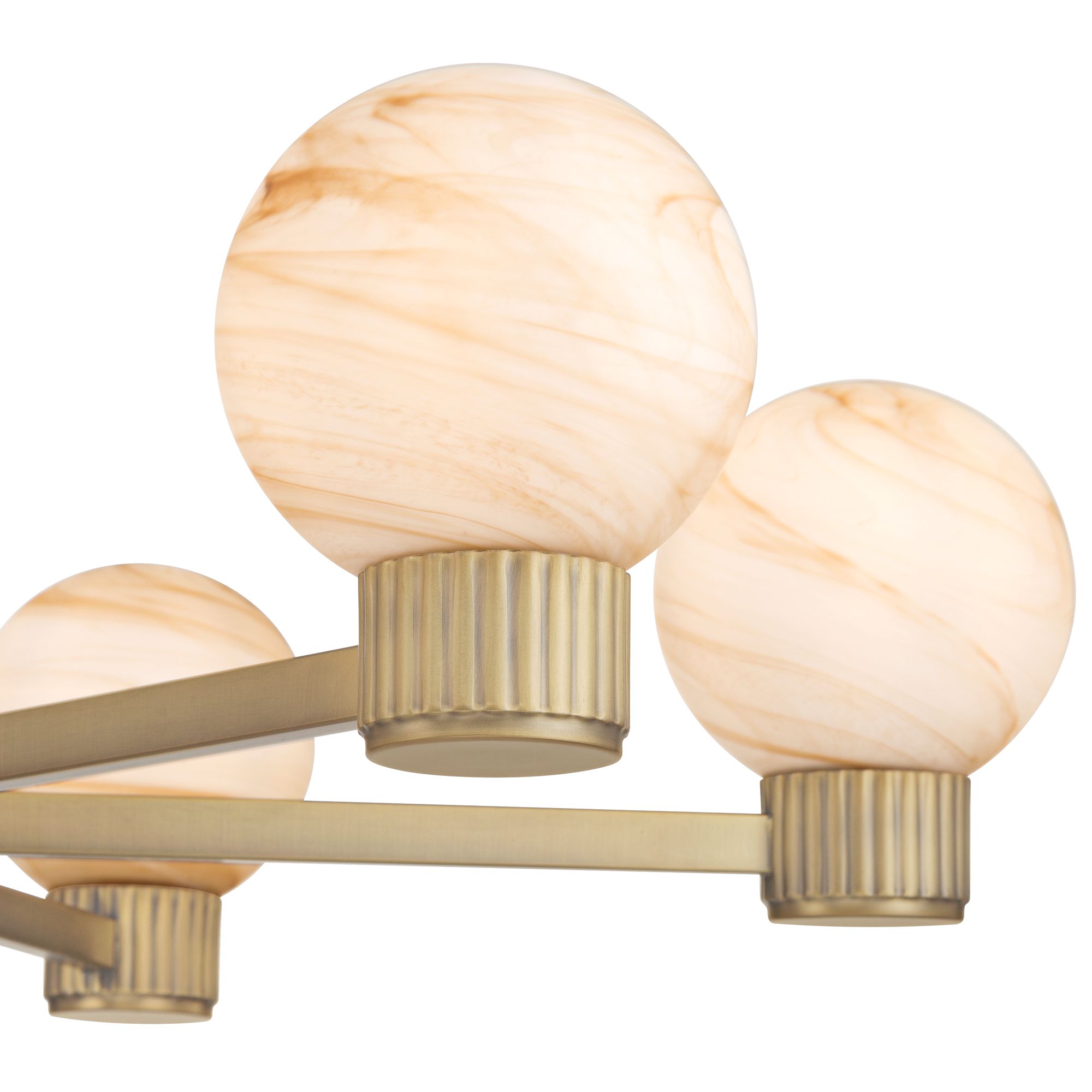 Image 4 Possini Euro Jupiter 36"W Brass and Glass 6-Light Chandelier more views