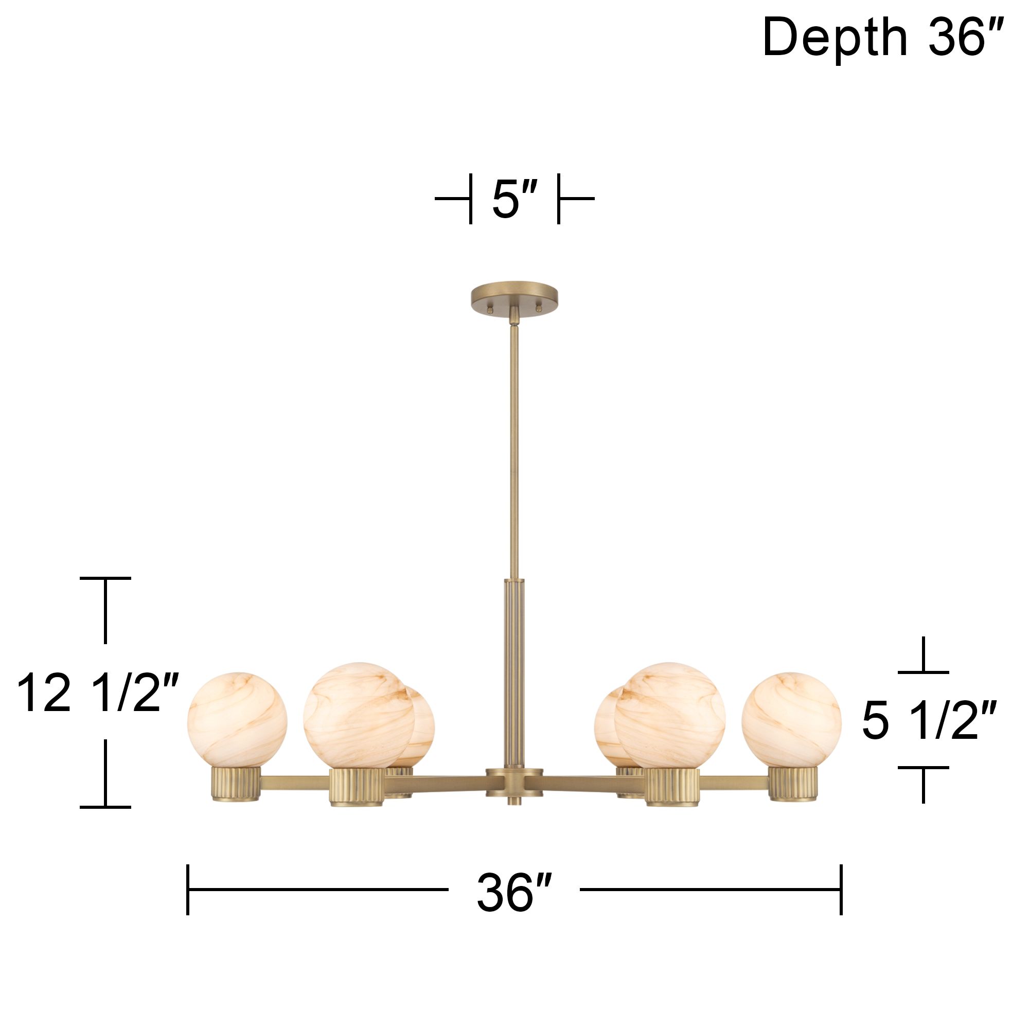 Watch A Video About the Possini Euro Jupiter Brass and Glass 6 Light Chandelier