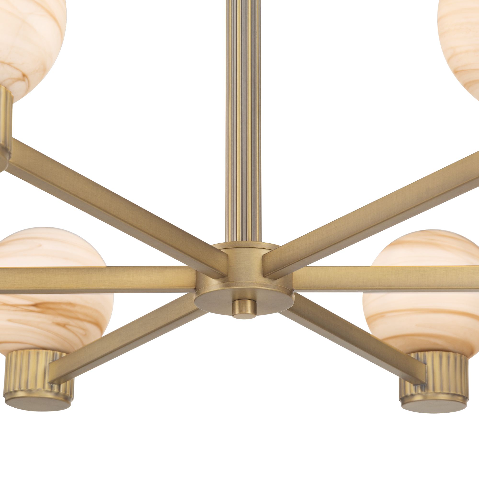 Image 6 Possini Euro Jupiter 36"W Brass and Glass 6-Light Chandelier more views