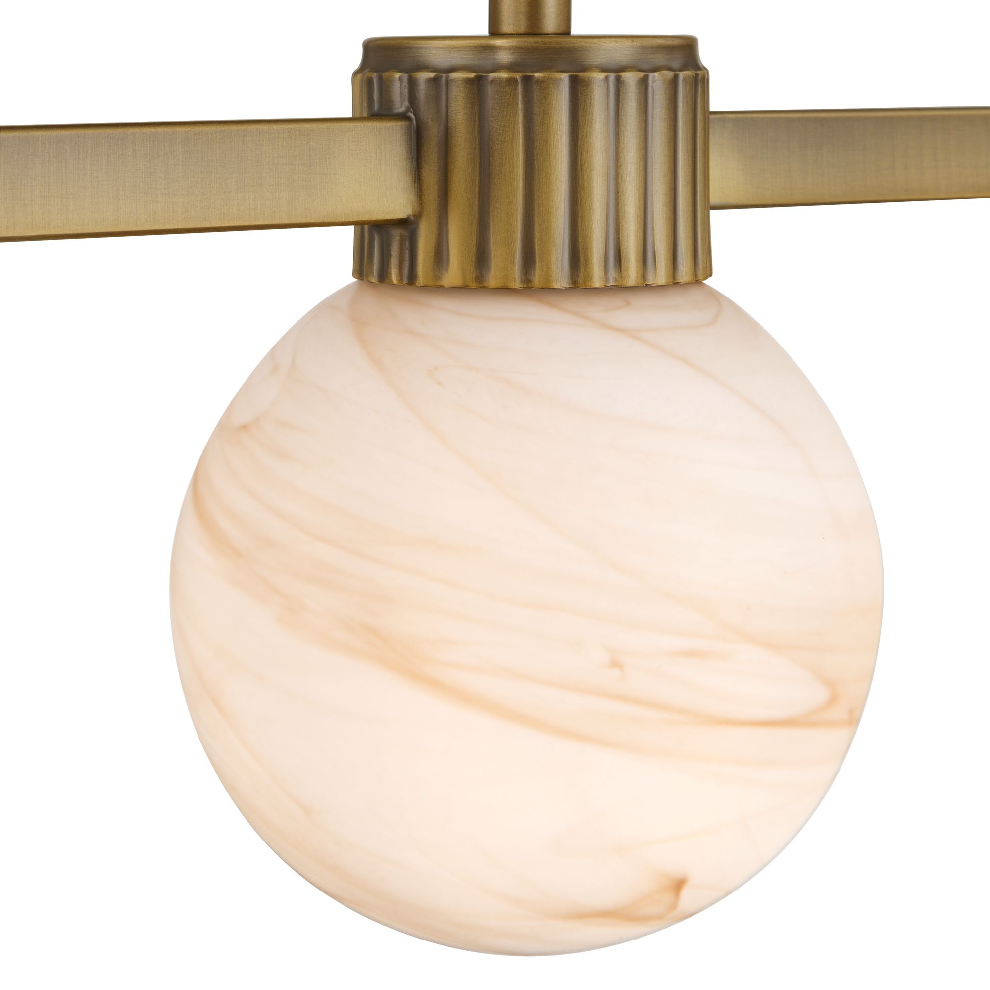 Image 6 Possini Euro Jupiter 45"W Brass and Glass 5-Light Linear Chandelier more views