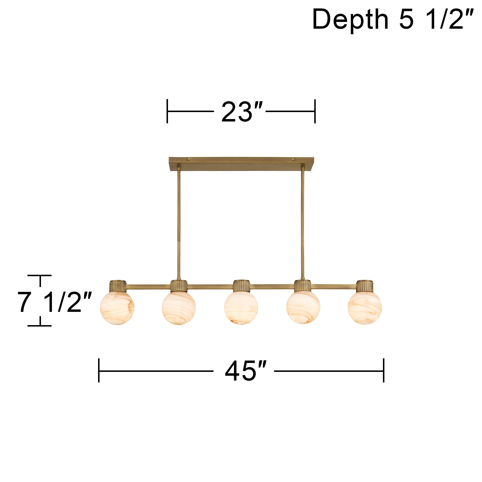 Watch A Video About the Possini Euro Jupiter Brass and Glass 5 Light Linear Chandelier