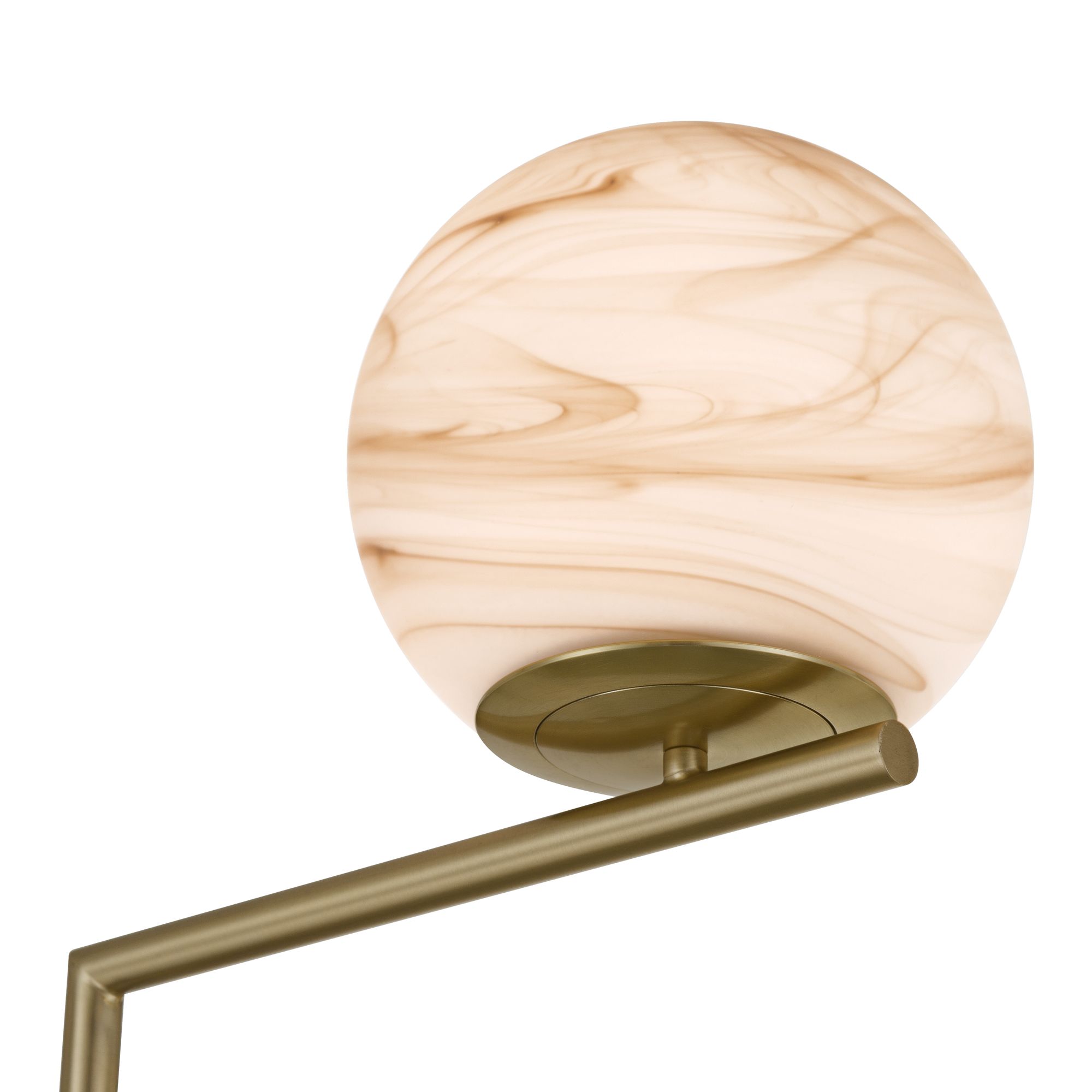 Image 2 Possini Euro Jupiter 62 1/2" High Soft Brass and Glass Floor Lamp more views
