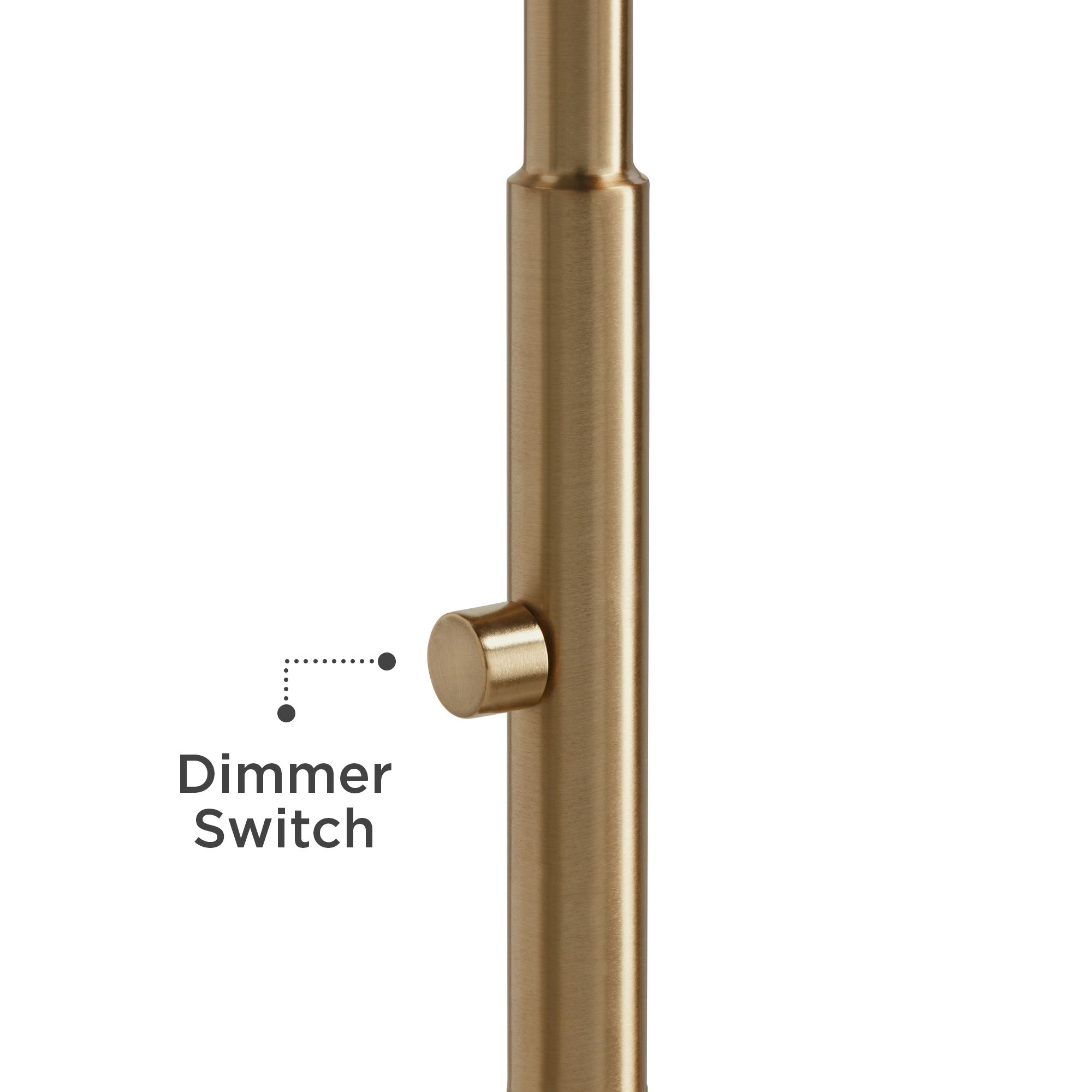 Image 3 Possini Euro Jupiter 62 1/2" High Soft Brass and Glass Floor Lamp more views