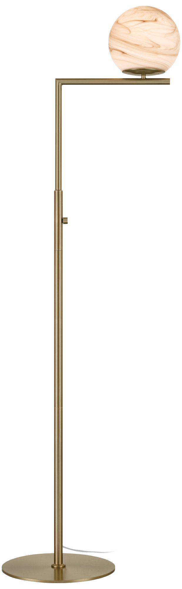 Image 6 Possini Euro Jupiter 62 1/2" High Soft Brass and Glass Floor Lamp more views