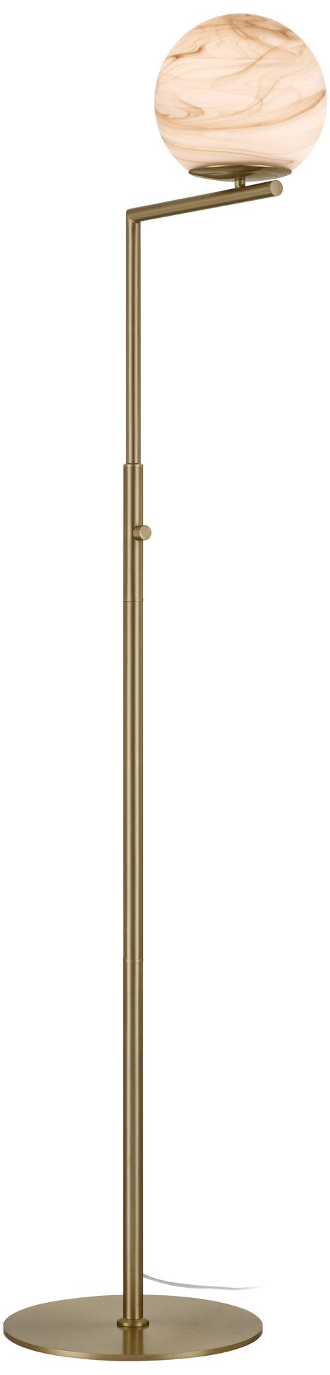 Image 7 Possini Euro Jupiter 62 1/2" High Soft Brass and Glass Floor Lamp more views