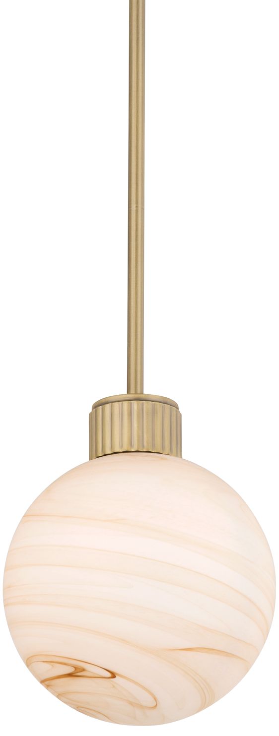 Image 3 Possini Euro Jupiter 7 1/2" Wide Brass and Glass Mini Pendant Light