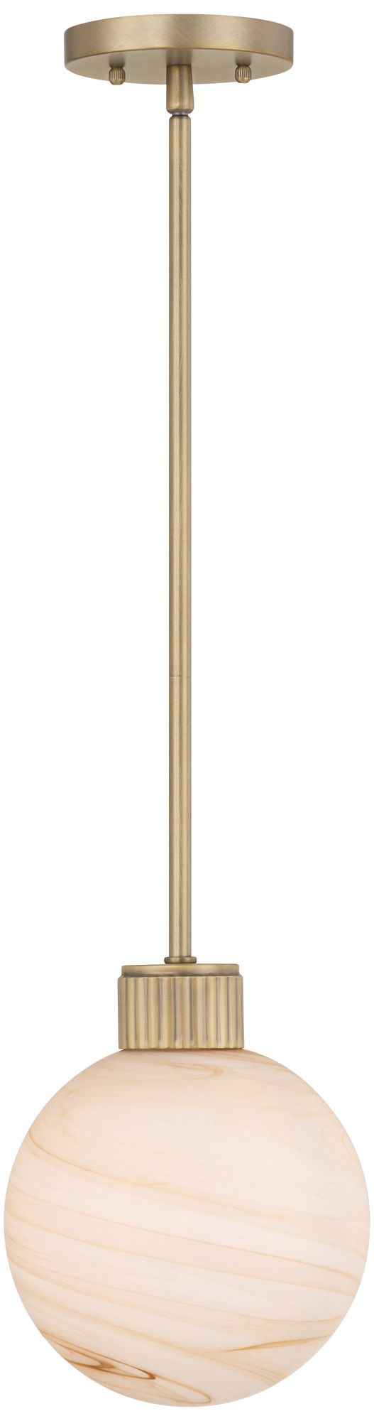 Image 6 Possini Euro Jupiter 7 1/2" Wide Brass and Glass Mini Pendant Light more views