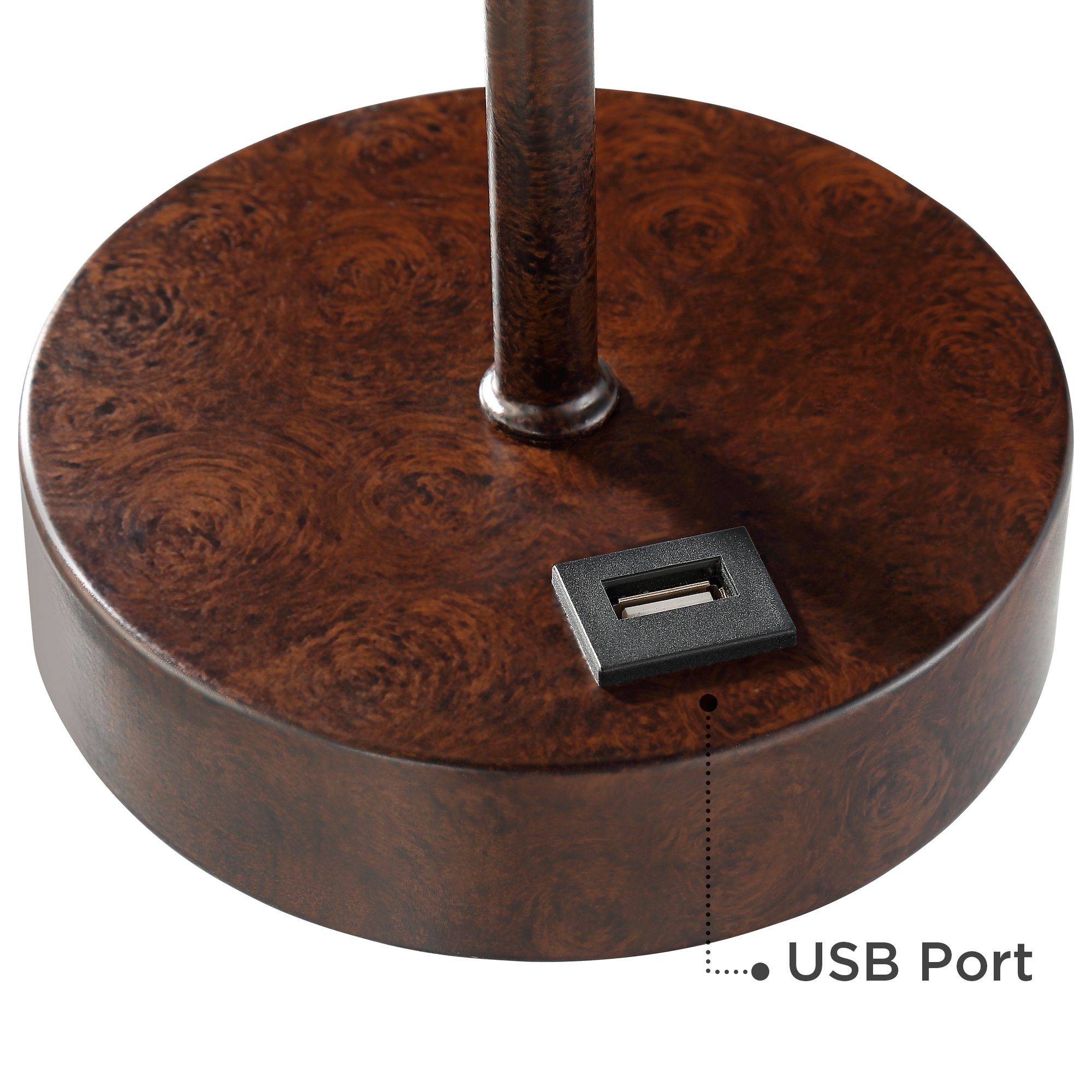 Image 5 Possini Euro Justin 18 1/4" High Bronze USB Table Lamps Set of 2 more views