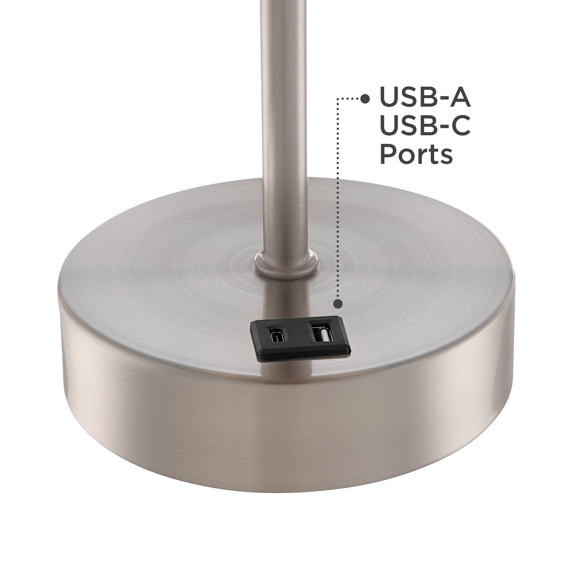 Image 4 Possini Euro Justin 18" Metal Accent USB Lamps Set of 2 with Dimmers more views