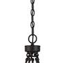 5_Possini Euro Kahai 22 1/4" Wide Black and Glass Panel Ring Chandelier more views