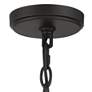 6_Possini Euro Kahai 22 1/4" Wide Black and Glass Panel Ring Chandelier more views