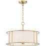 Watch A Video About the Possini Euro Kahna Painted Gold Drum Pendant Light