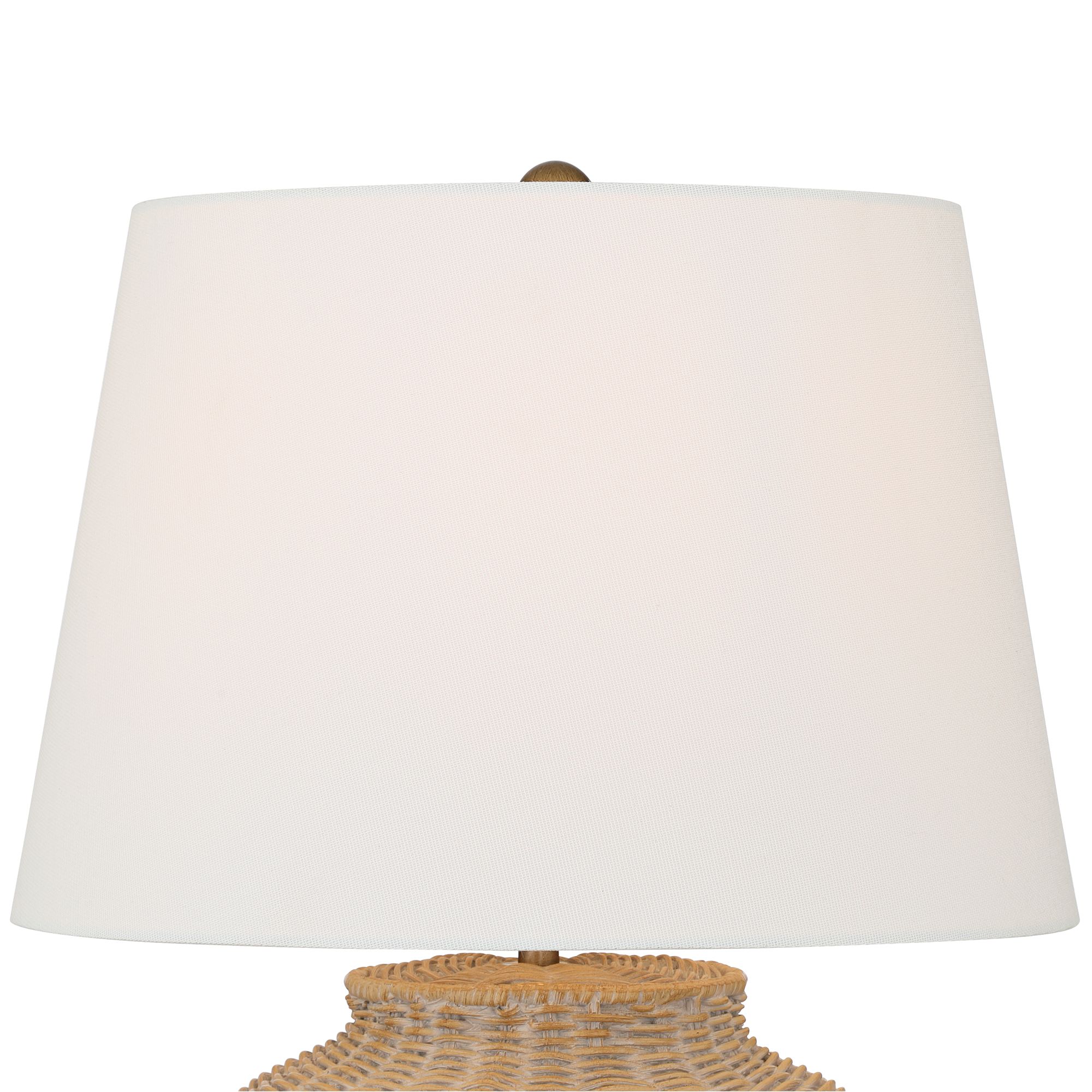 Image 4 Possini Euro Kai 19" High Natural Rattan Pot Design Accent Table Lamp more views