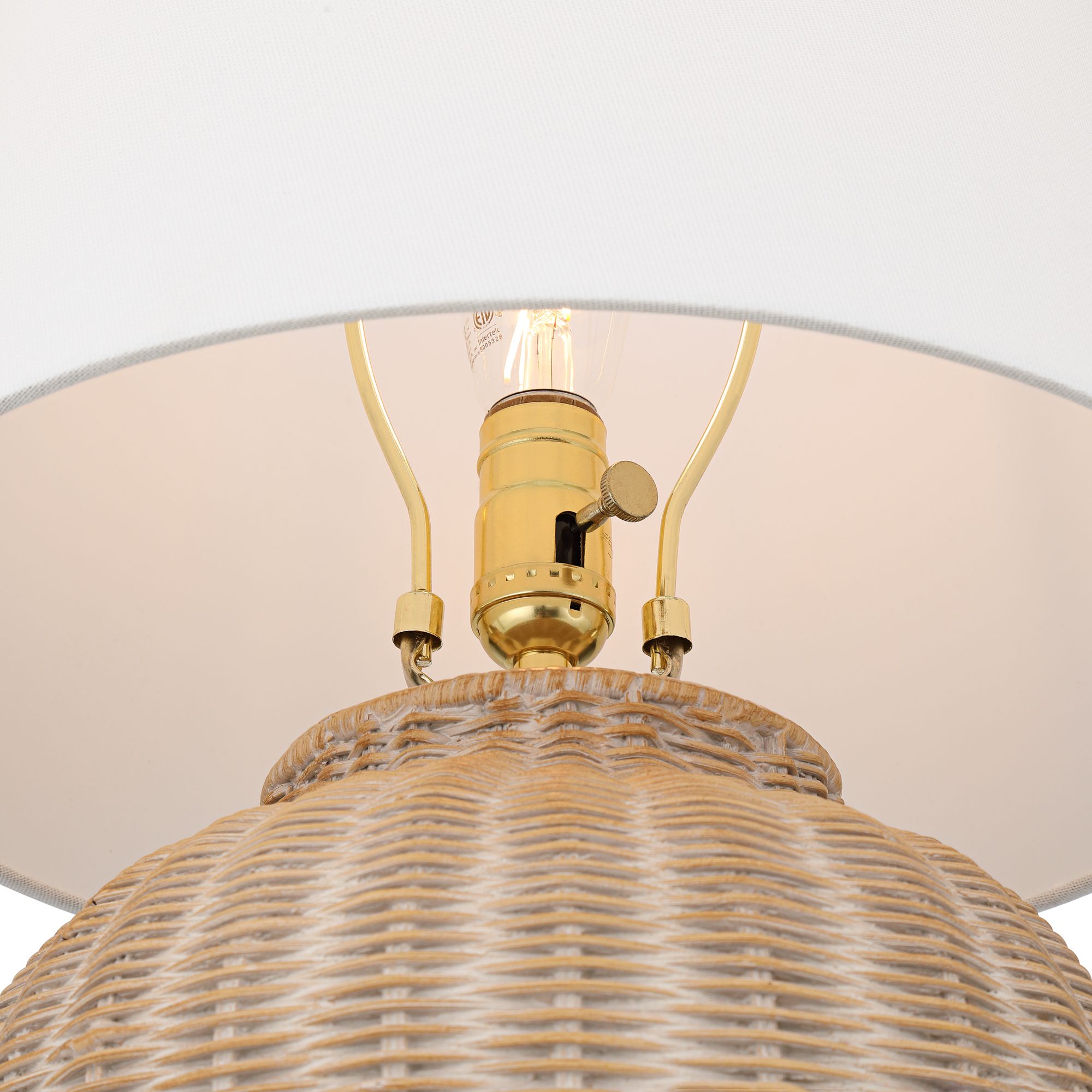 Image 5 Possini Euro Kai 19" High Natural Rattan Pot Design Accent Table Lamp more views
