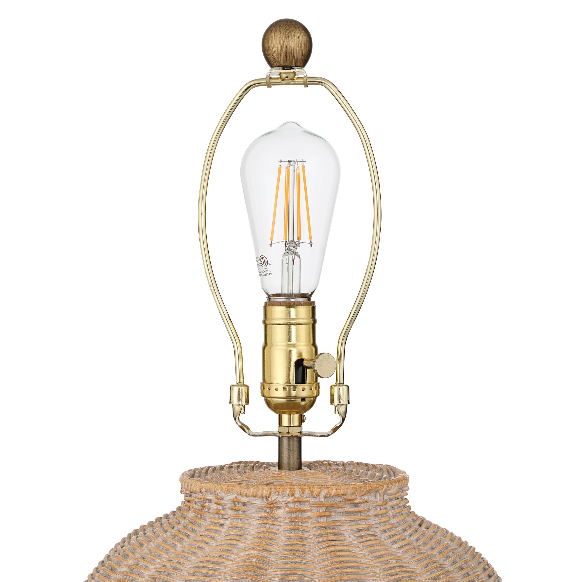 Image 6 Possini Euro Kai 19" High Natural Rattan Pot Design Accent Table Lamp more views