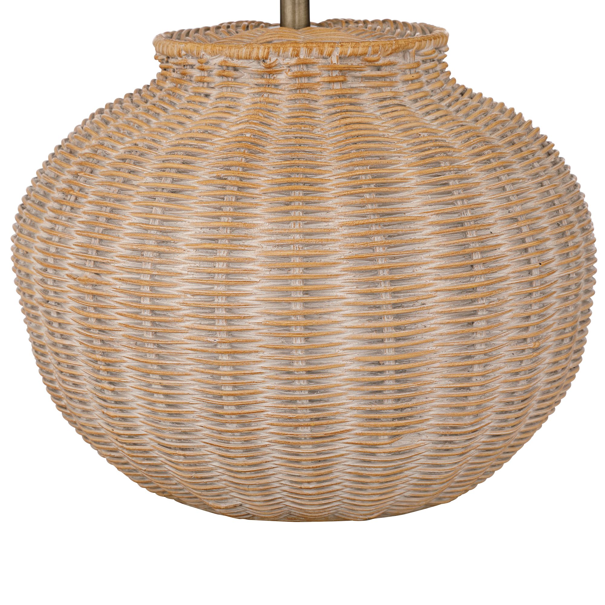 Image 7 Possini Euro Kai 19" High Natural Rattan Pot Design Accent Table Lamp more views